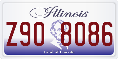 IL license plate Z908086