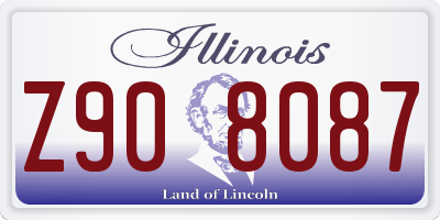 IL license plate Z908087
