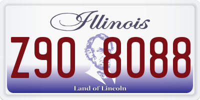IL license plate Z908088