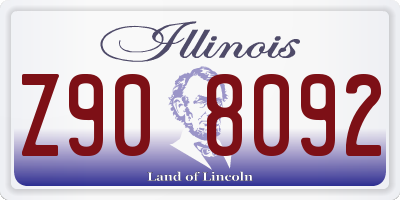 IL license plate Z908092