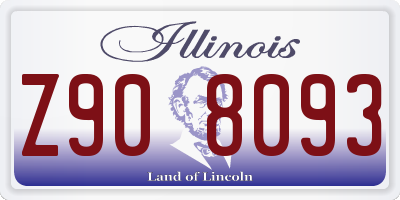 IL license plate Z908093