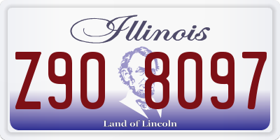 IL license plate Z908097