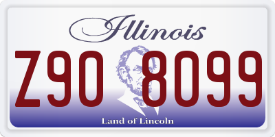 IL license plate Z908099