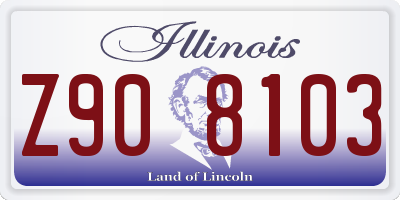 IL license plate Z908103