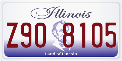 IL license plate Z908105