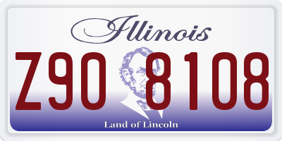 IL license plate Z908108
