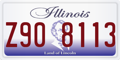 IL license plate Z908113
