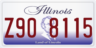 IL license plate Z908115