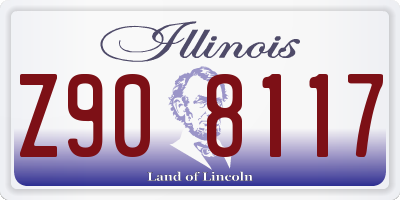 IL license plate Z908117