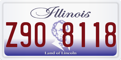 IL license plate Z908118