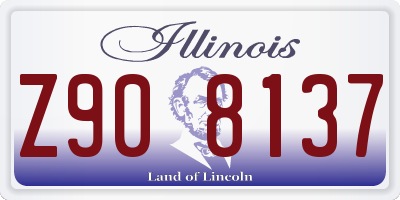 IL license plate Z908137
