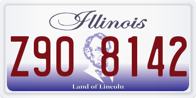 IL license plate Z908142