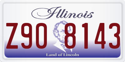 IL license plate Z908143
