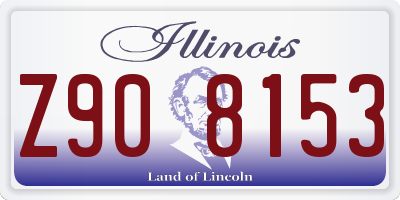 IL license plate Z908153