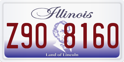 IL license plate Z908160