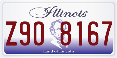 IL license plate Z908167