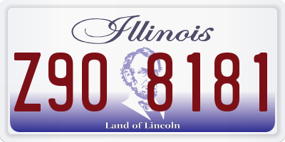 IL license plate Z908181