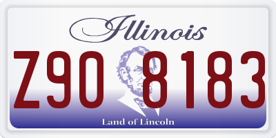 IL license plate Z908183