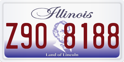 IL license plate Z908188