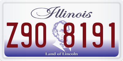 IL license plate Z908191