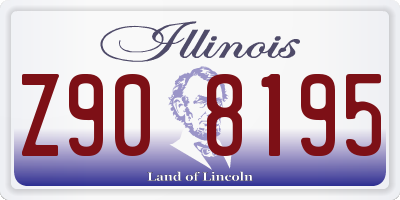 IL license plate Z908195