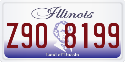 IL license plate Z908199