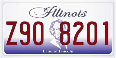IL license plate Z908201
