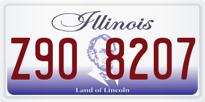 IL license plate Z908207