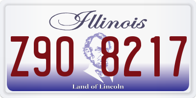 IL license plate Z908217