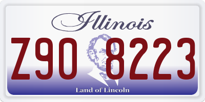 IL license plate Z908223