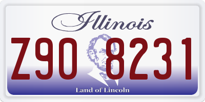 IL license plate Z908231