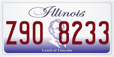 IL license plate Z908233