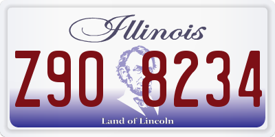 IL license plate Z908234