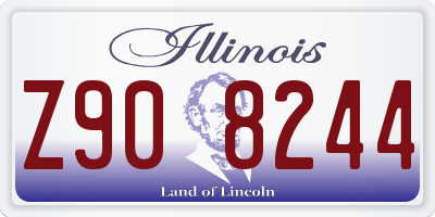 IL license plate Z908244