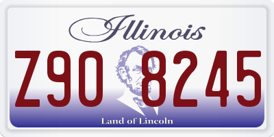 IL license plate Z908245