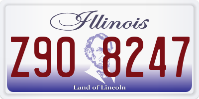IL license plate Z908247