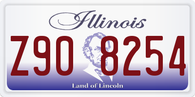 IL license plate Z908254