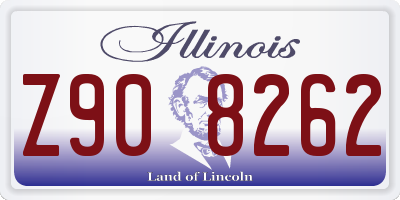 IL license plate Z908262