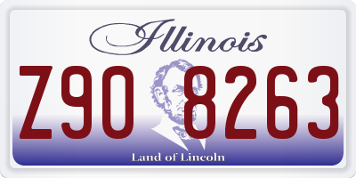 IL license plate Z908263