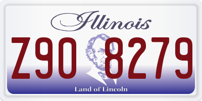 IL license plate Z908279