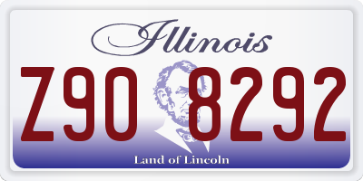 IL license plate Z908292