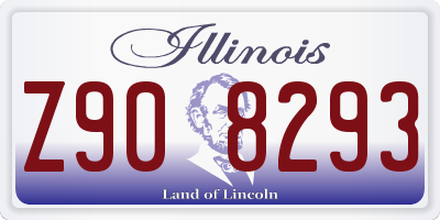 IL license plate Z908293