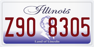 IL license plate Z908305