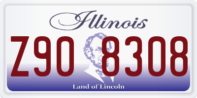 IL license plate Z908308