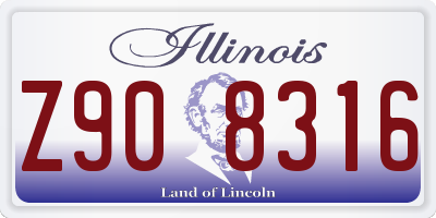 IL license plate Z908316
