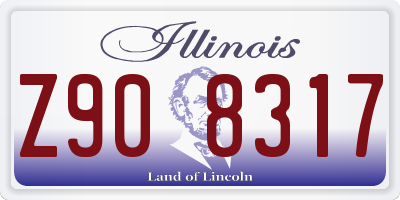 IL license plate Z908317
