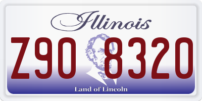 IL license plate Z908320