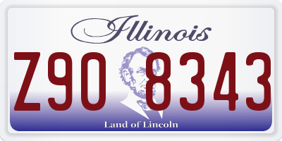 IL license plate Z908343