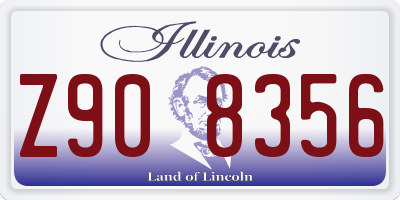 IL license plate Z908356