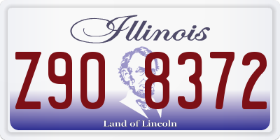 IL license plate Z908372